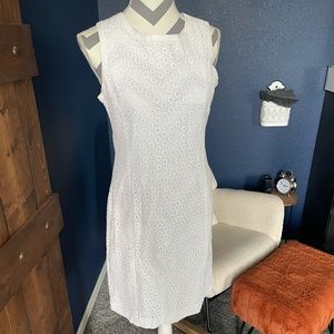 White sleeveless dress